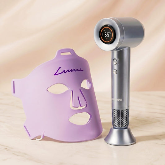 Maschera per fototerapia "Lumi" + Asciugacapelli "Hummi"